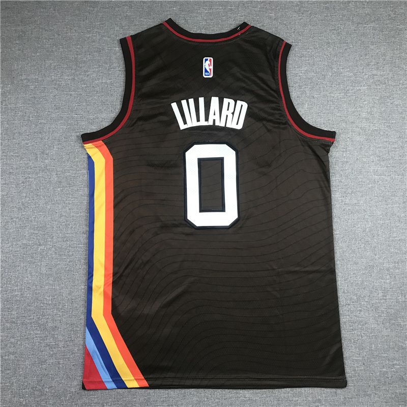 Men Portland Trail Blazers 0 Lillard 2021 Nike Game NBA Jerseys